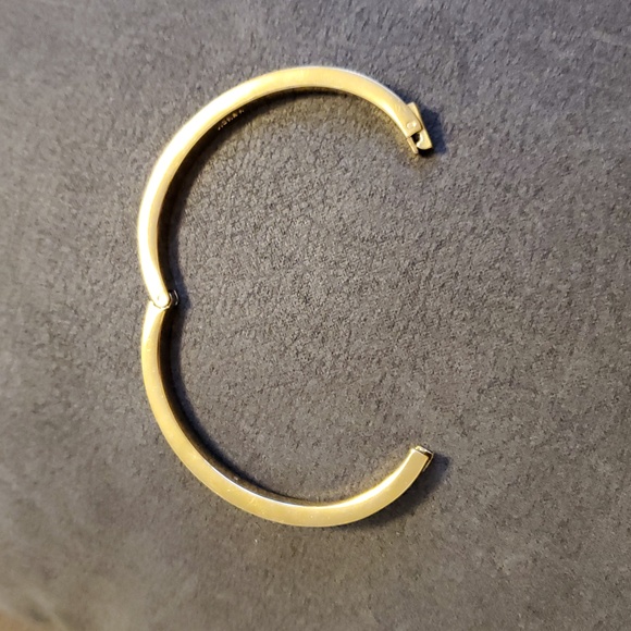 J.Crew Rainbow Enamel Hinged Bangle Bracelet – Gold-Toned Thin Stackable - Picture 5 of 6